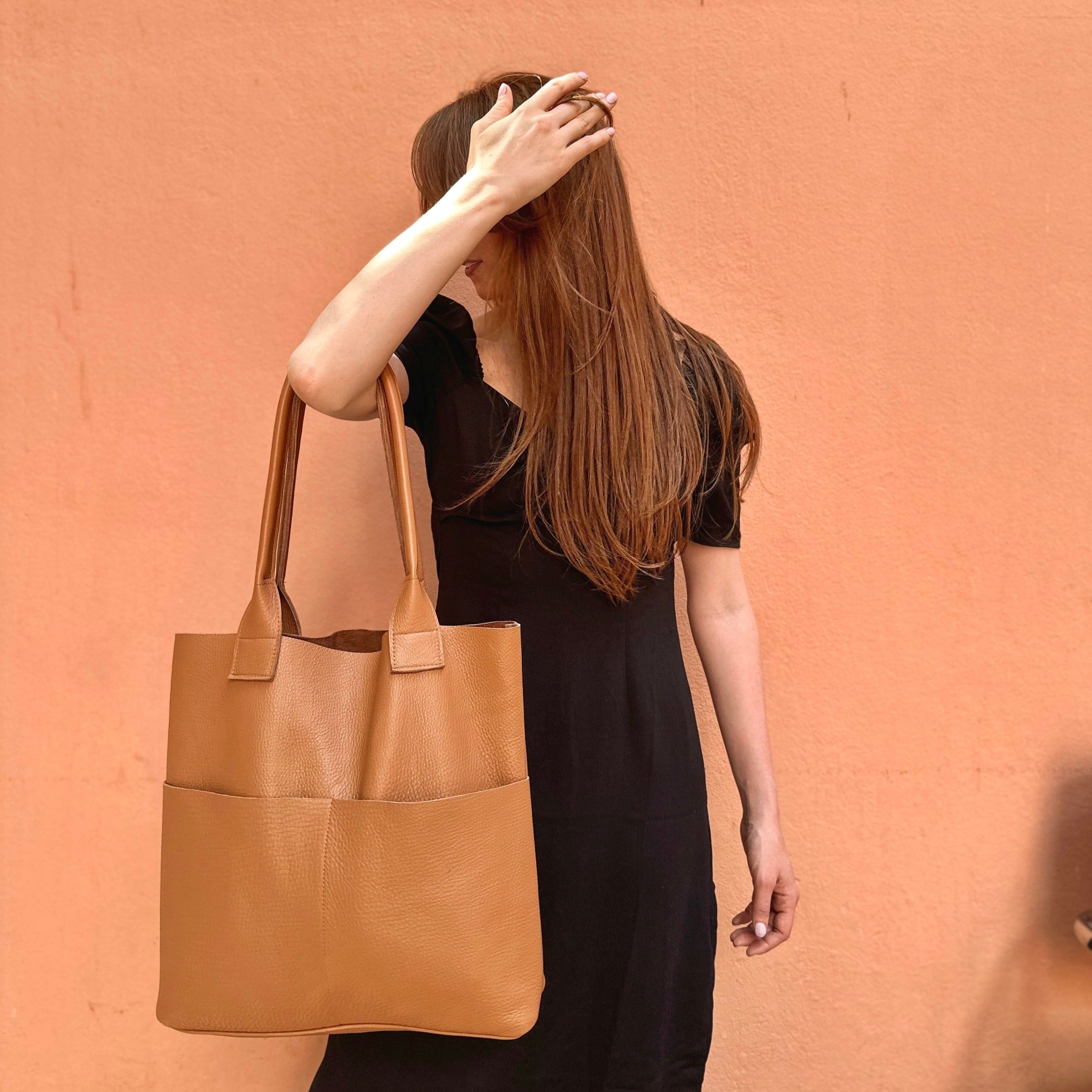 Soft Leather Tote Bag by AMASOUK