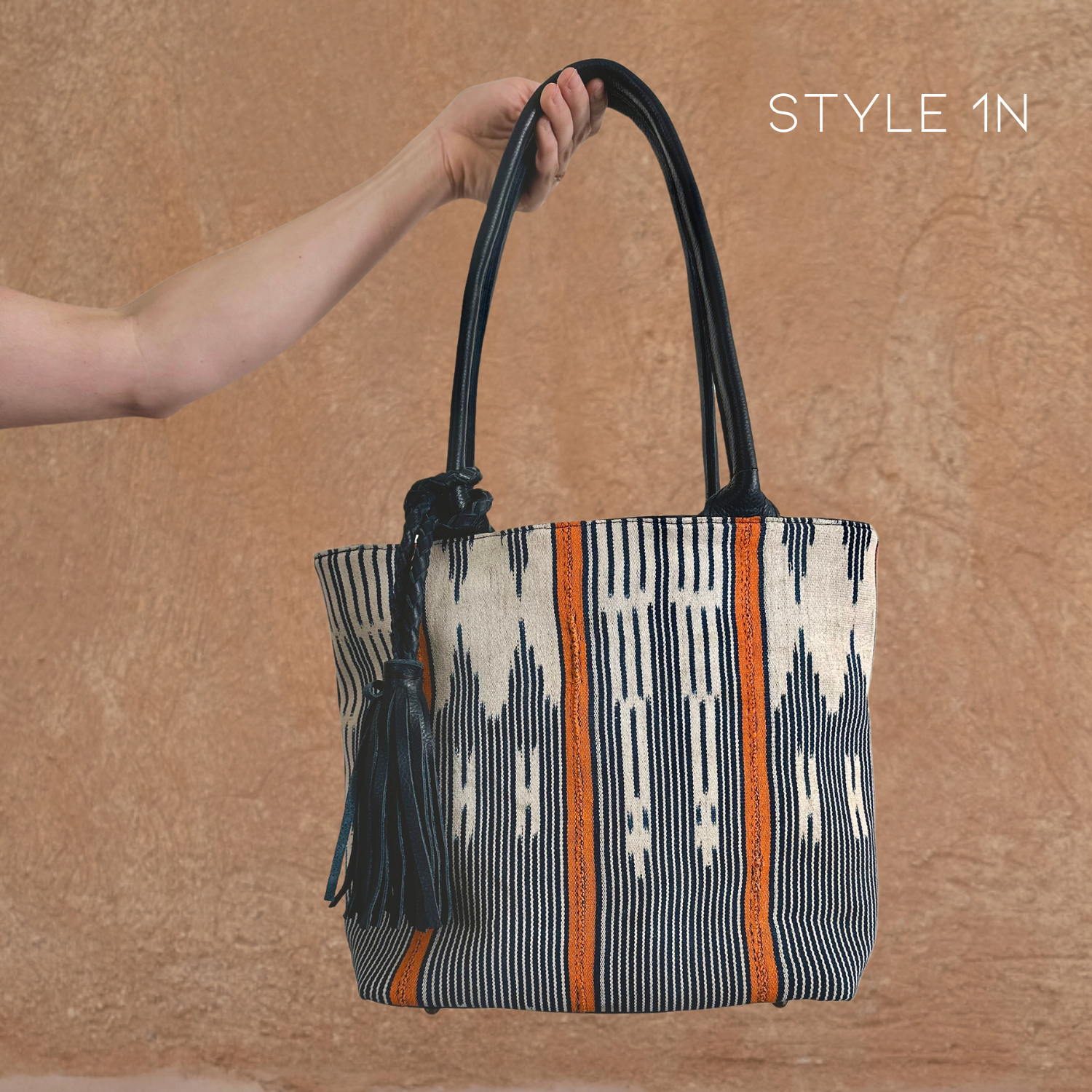 Upcycled Leather Tote Bag by AMASOUK
