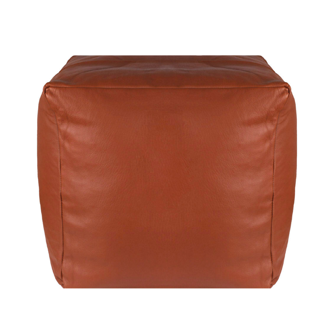 Square Leather Pouf
