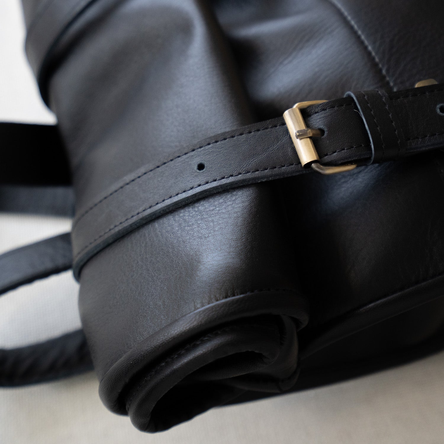 Detailed Leather Backpack