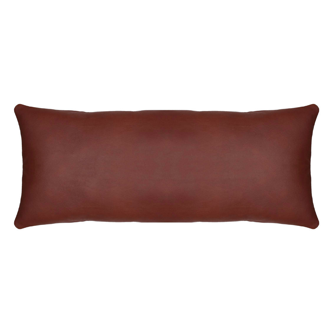 Chestnut Leather Lumbar Pillow
