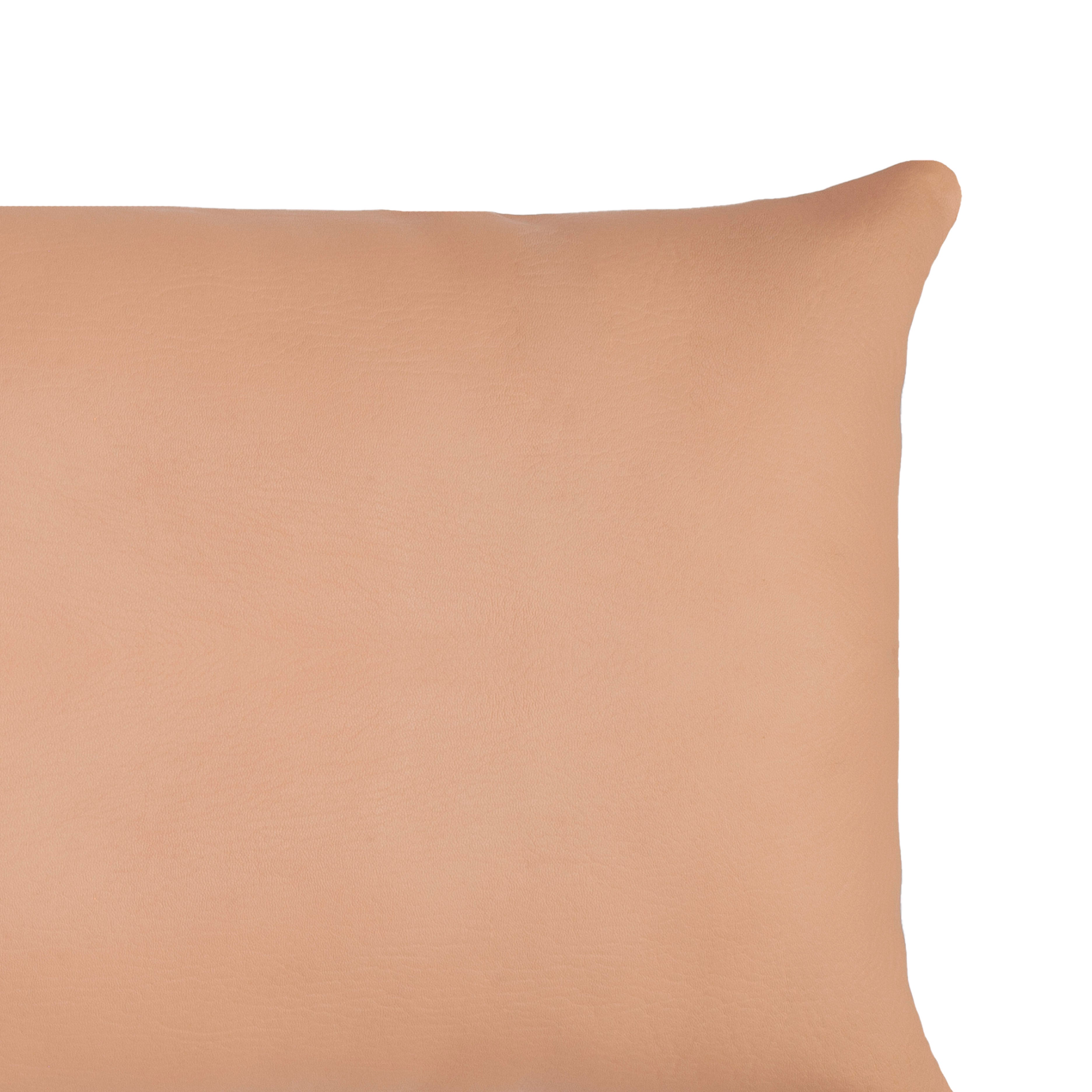Natural Leather Lumbar Pillow