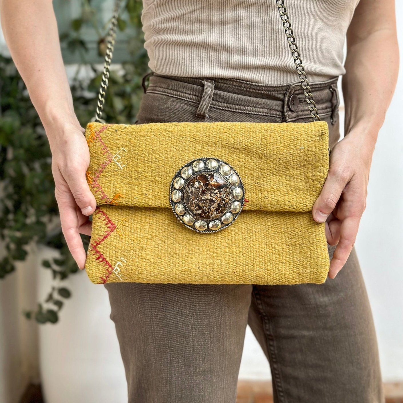 Sunflower Upcycled Clutch