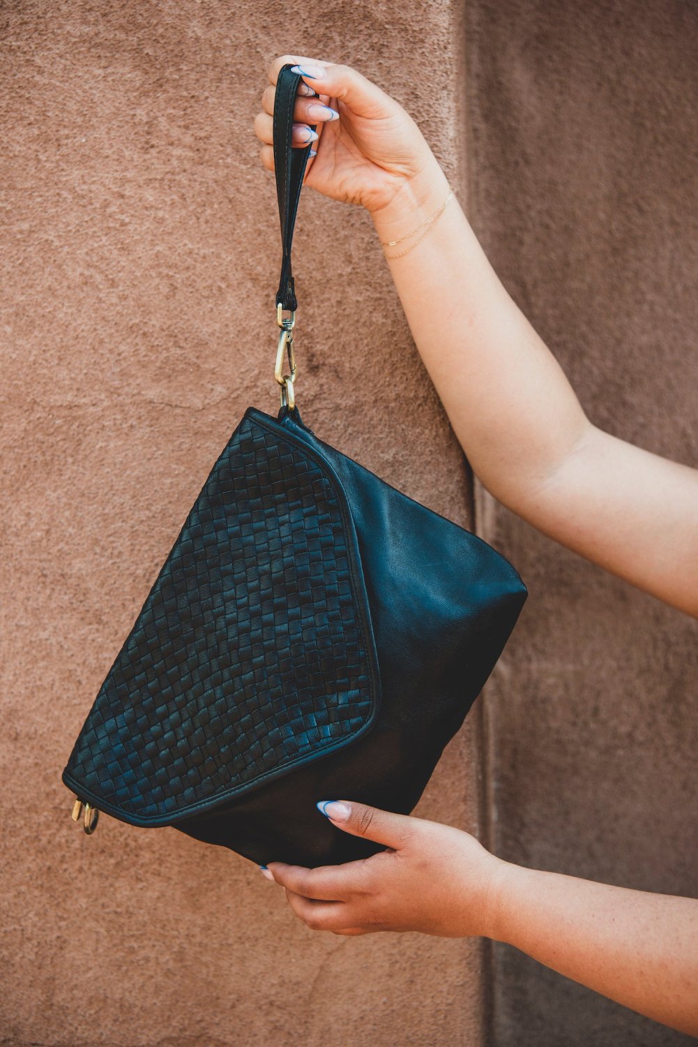 Woven Leather Crossbody Bag