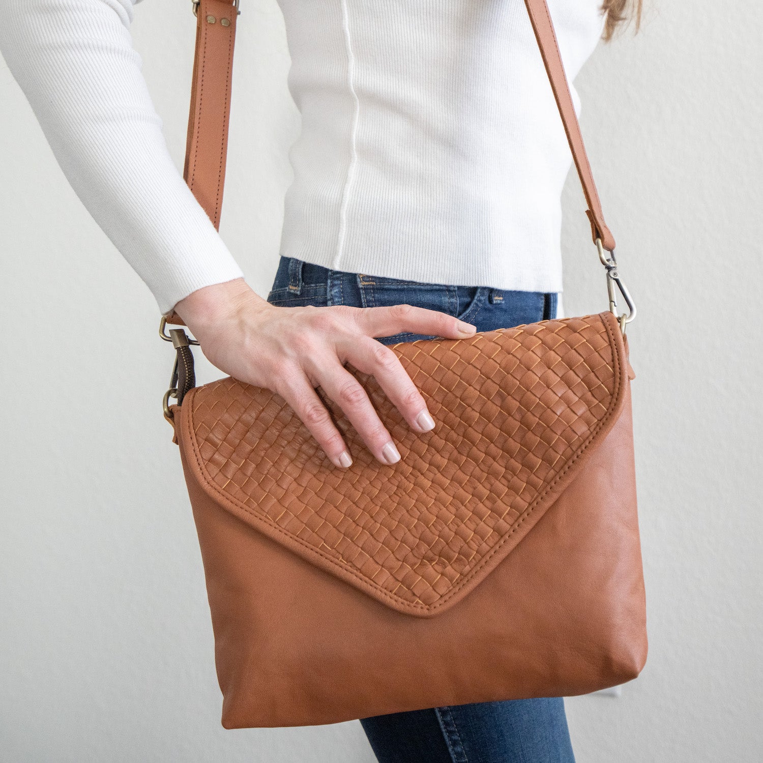 Woven Crossbody Bag by AMASOUK