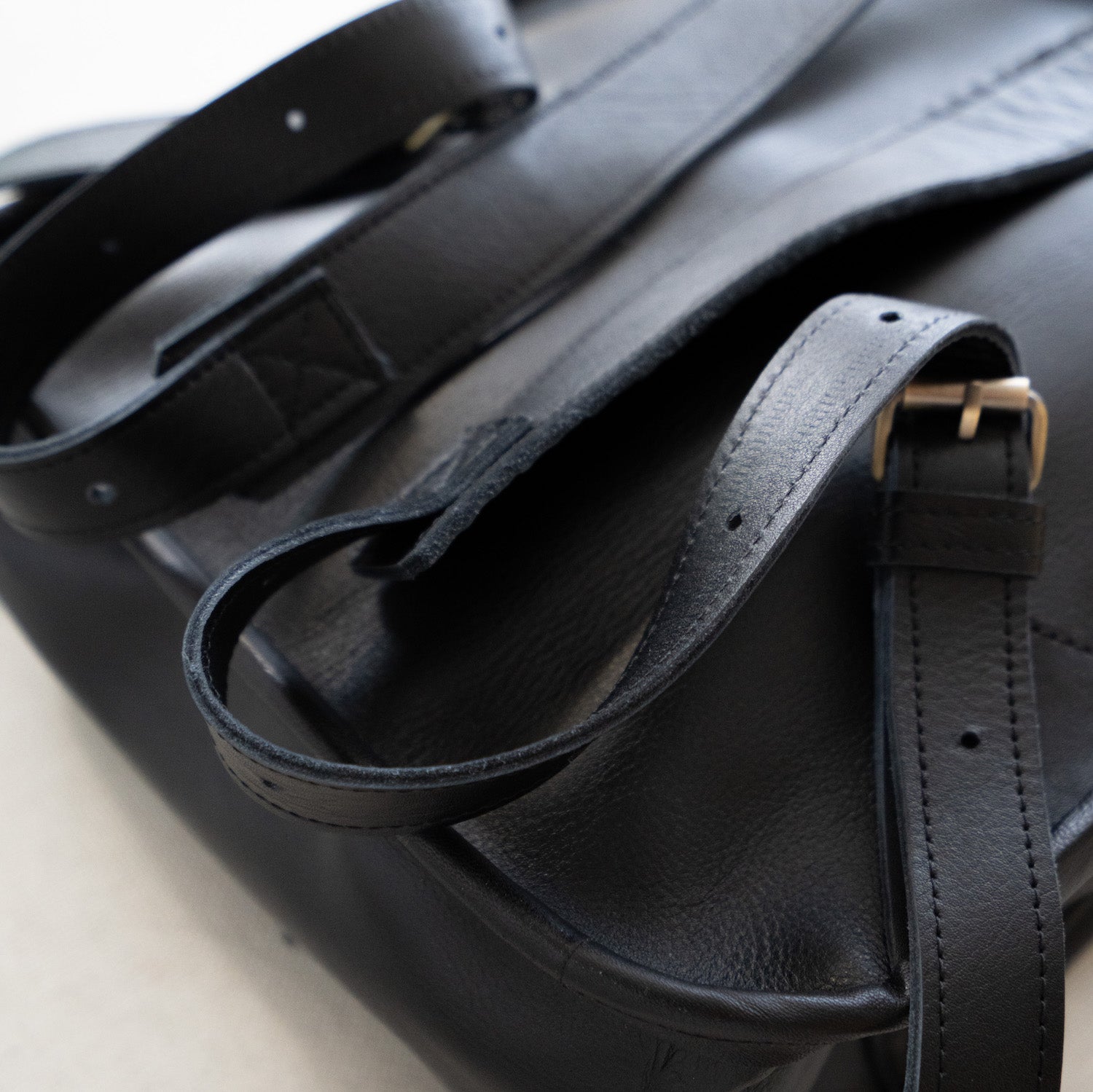 Detailed Shot Leather Backpack