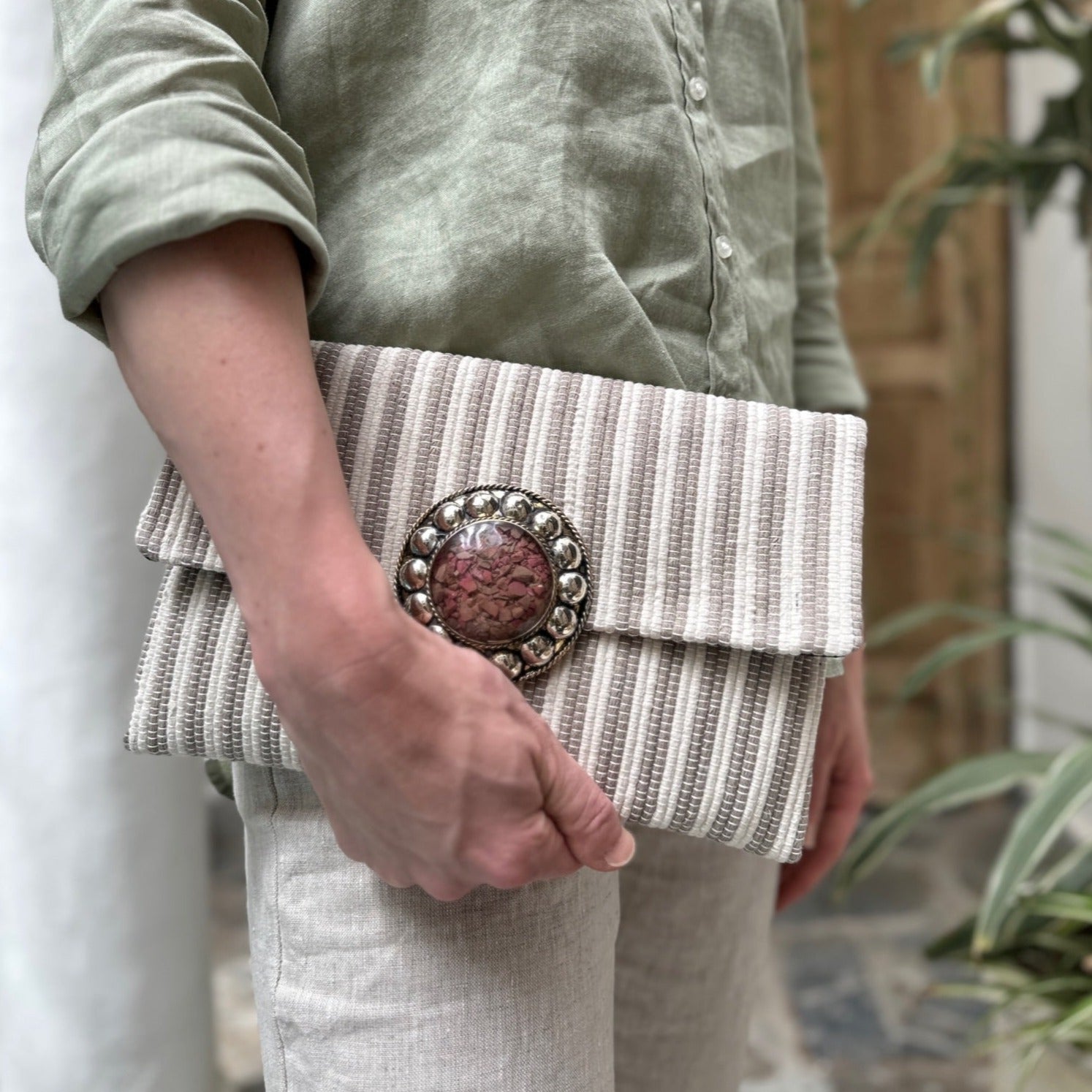 Cream Clutch for Weddings by AMASOUK