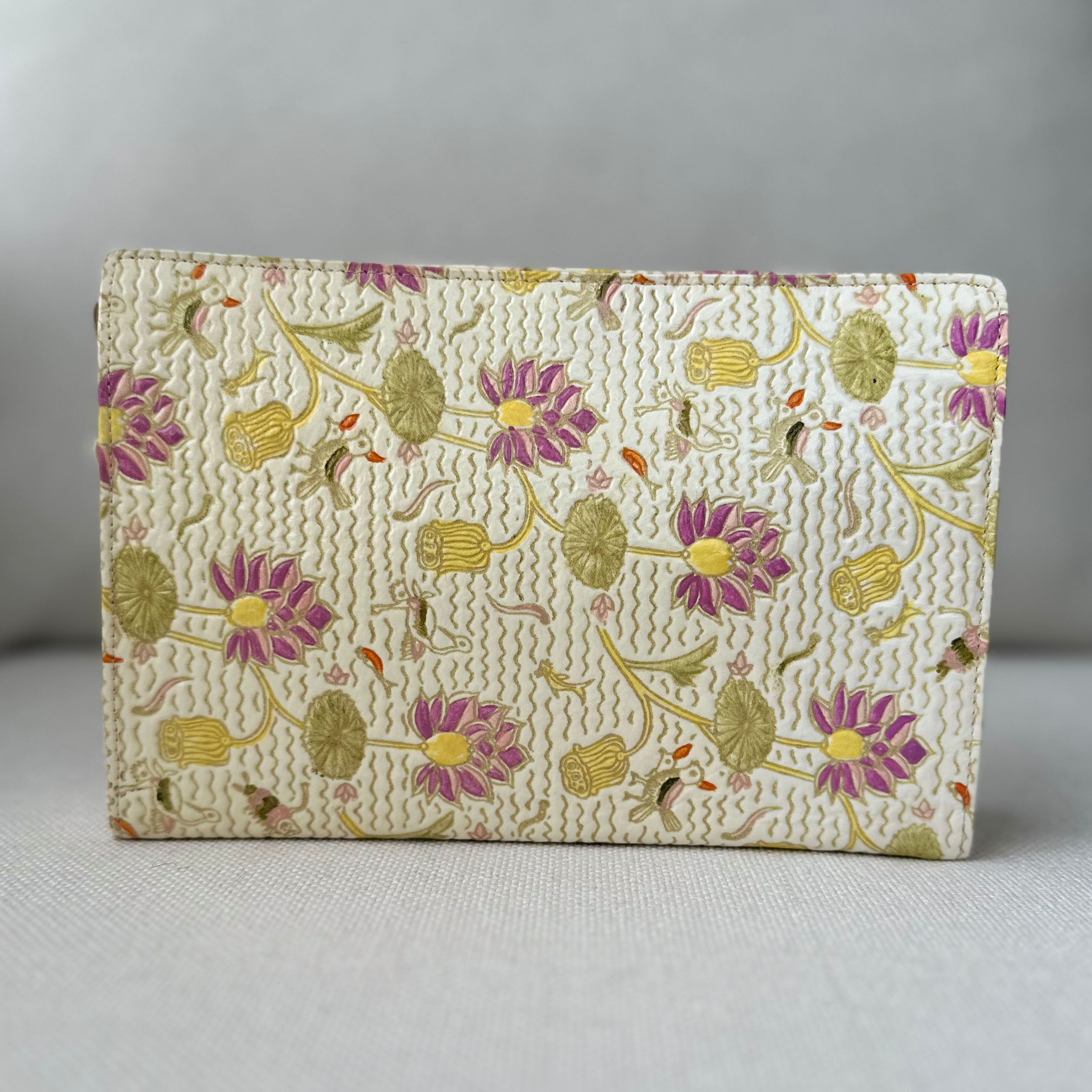 Handpanted Floral Clutch