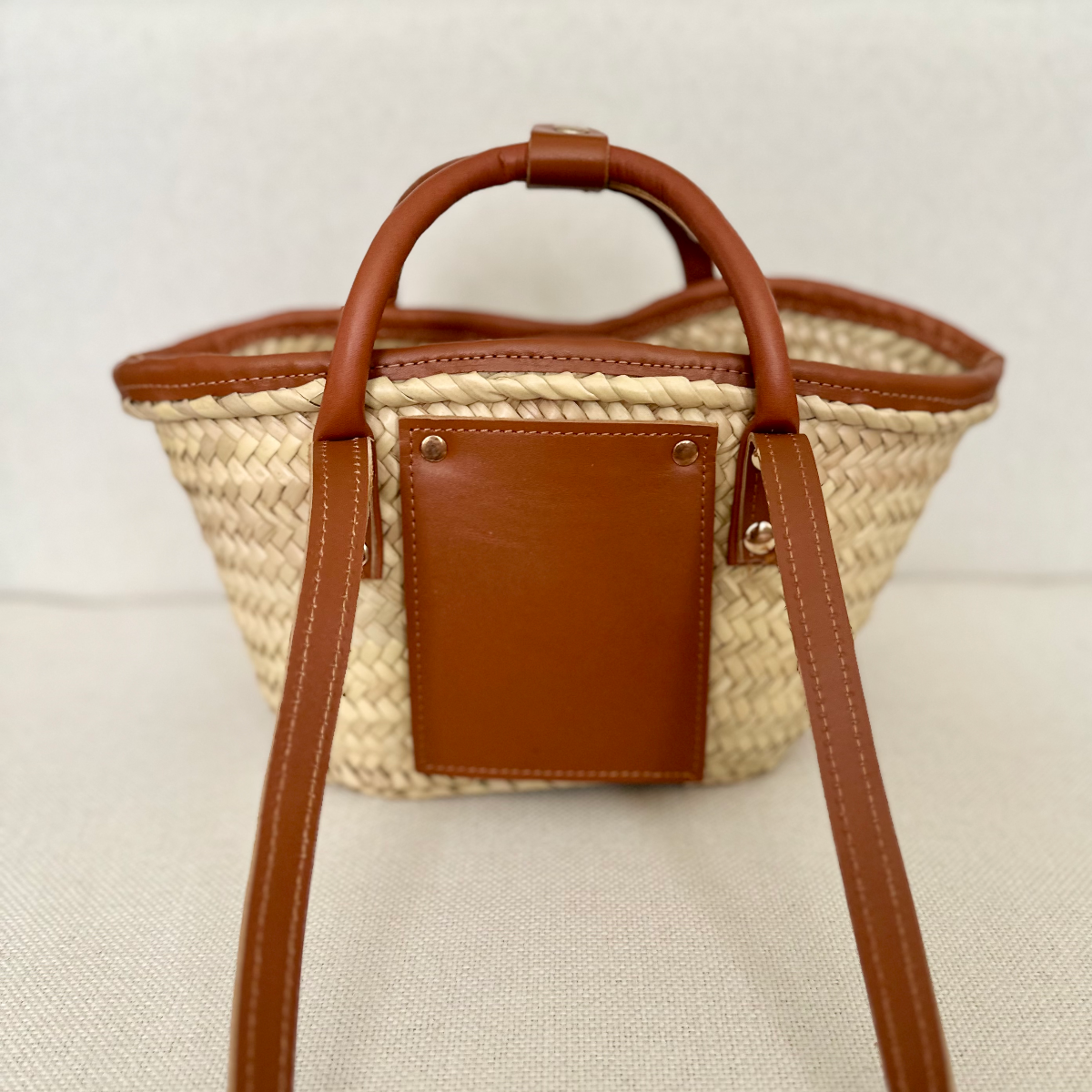 Mini Raffia Tote Close Up