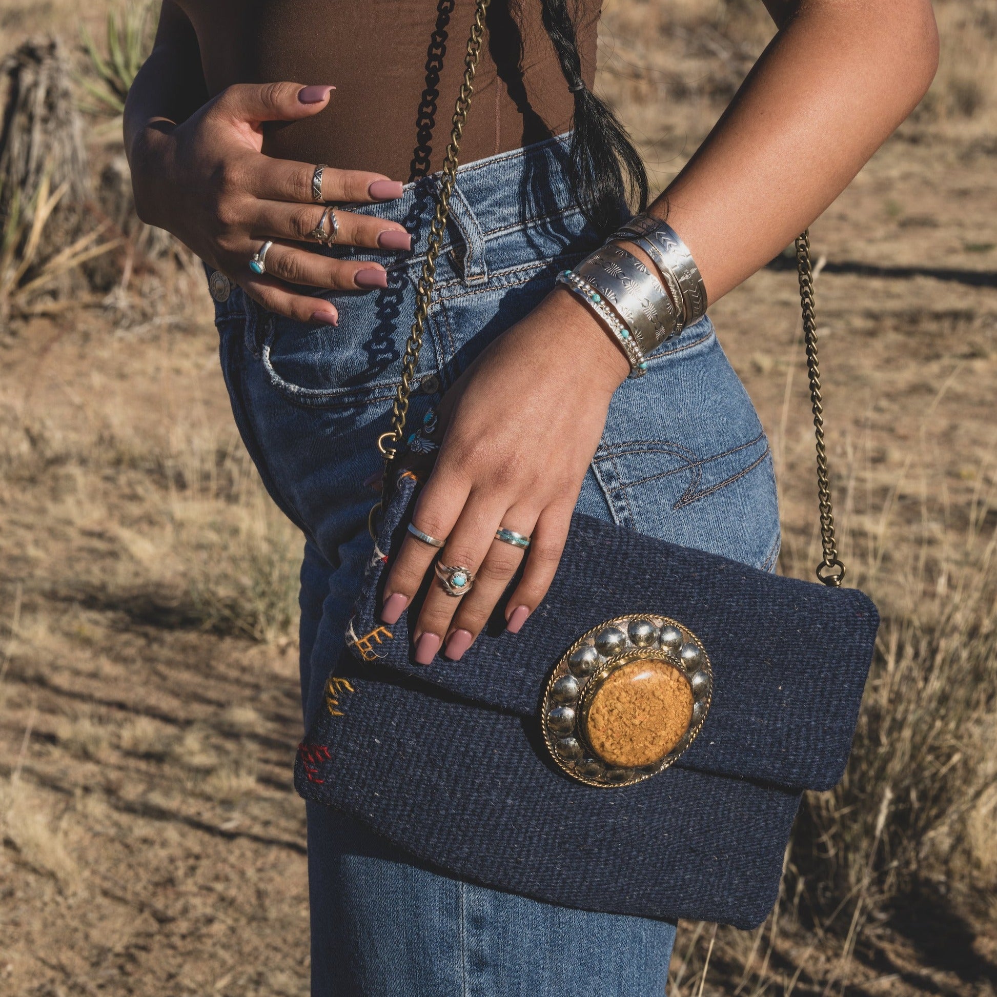 Cobalt Upcycled Clutch