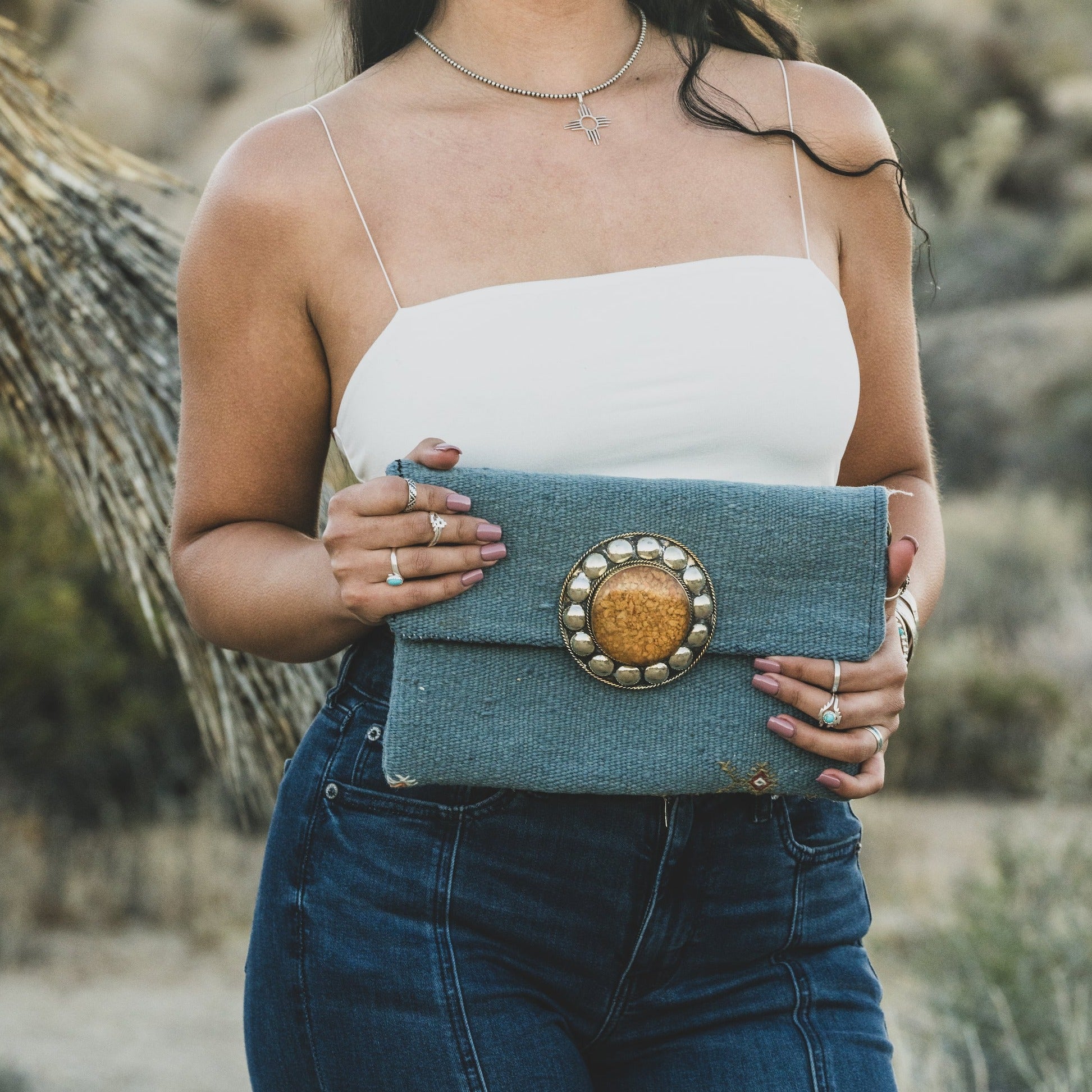Bluebird Upcycled Clutch