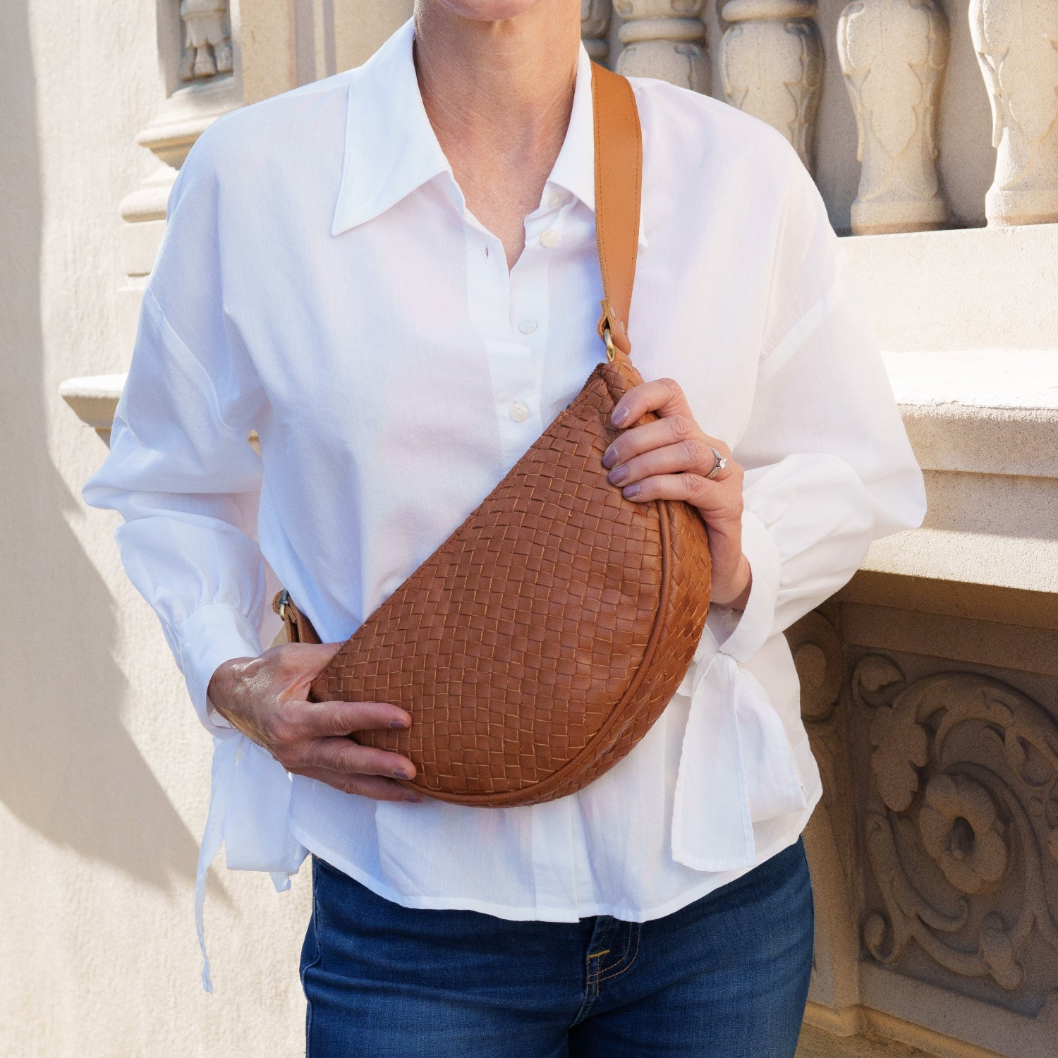 Hilal Woven Leather Sling