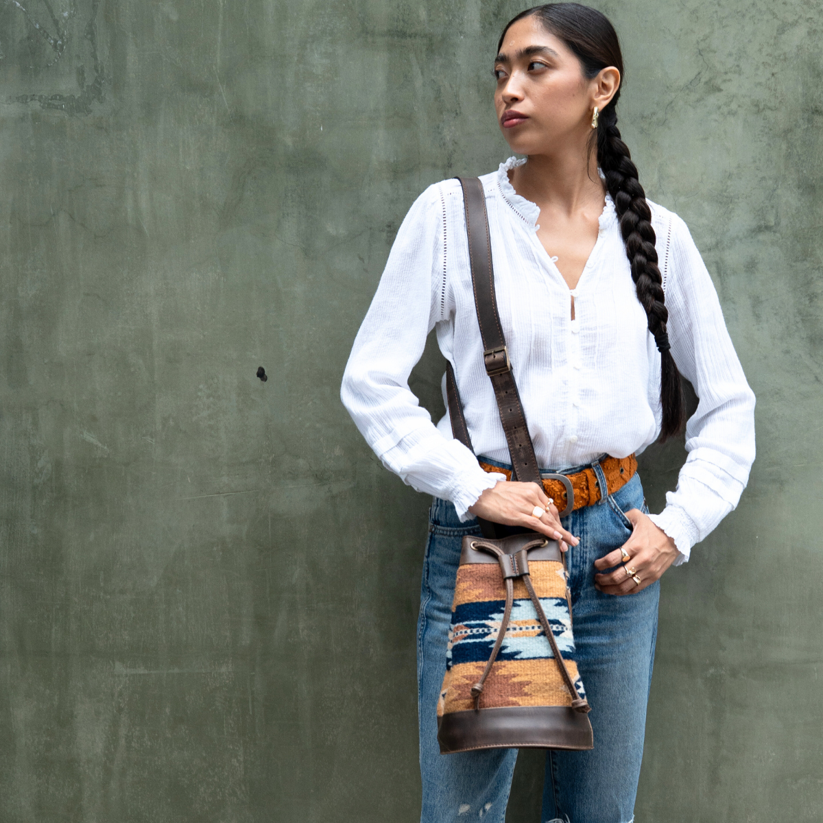 Sundown Cinched Bucket Bag