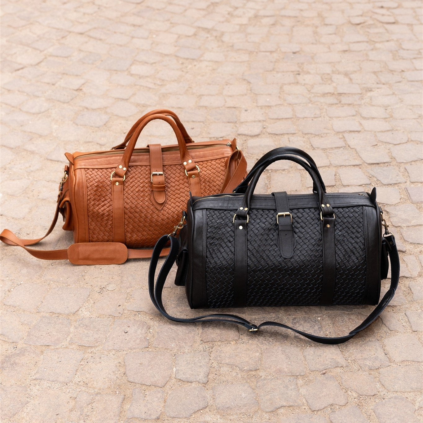 Leather Weekender Bag by AMASOUK