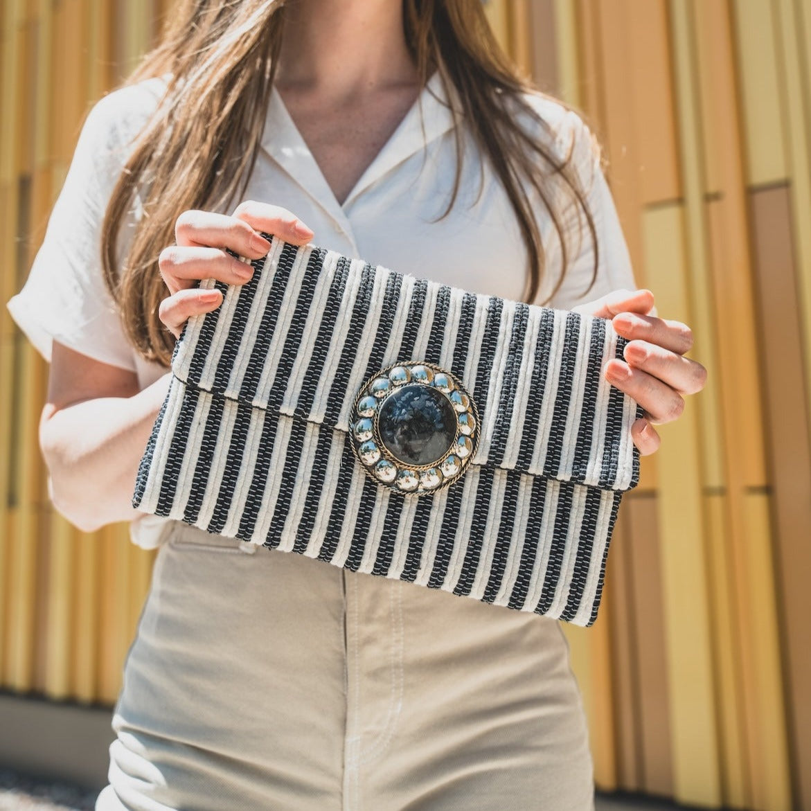 Black and White Evening Clutch by AMASOUK